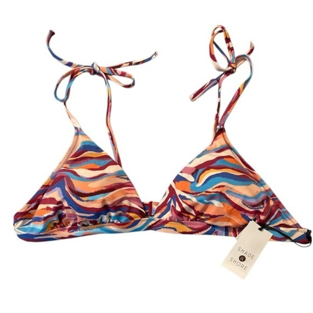 Shade & Shore Colorful Camouflage Bikini Top